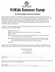 FitKids flyer Summer 2015