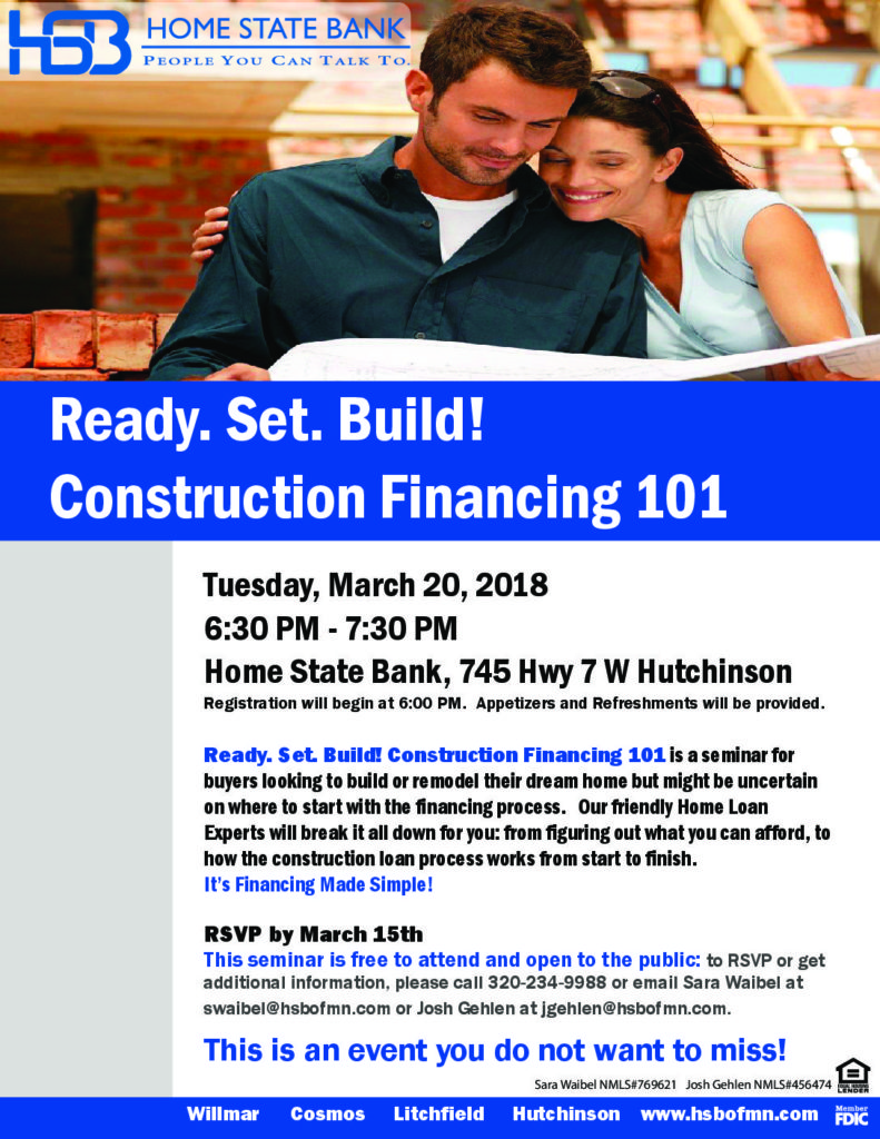 March 20 2018 Home State Bank Construction Financing 101 training pdf