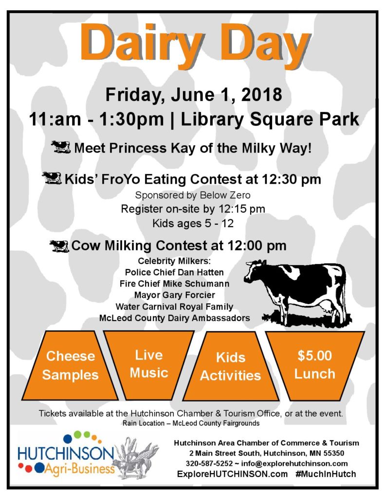 Dairy Day event flyer for June 1 2018