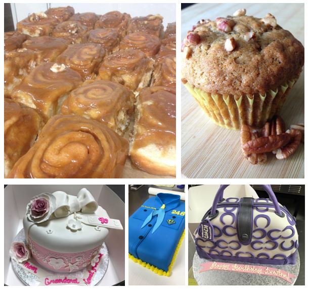 A collage of photos from Elena's Bakery.
