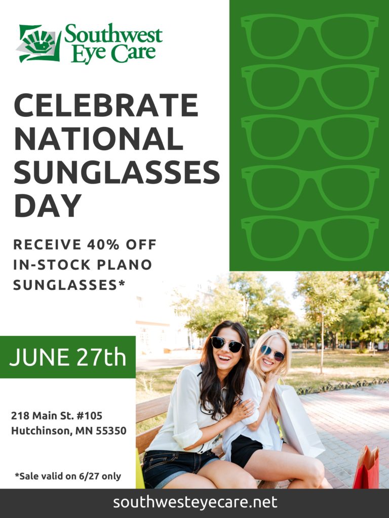 Southwest Eye Care Celebrates National Sunglasses Day flyer