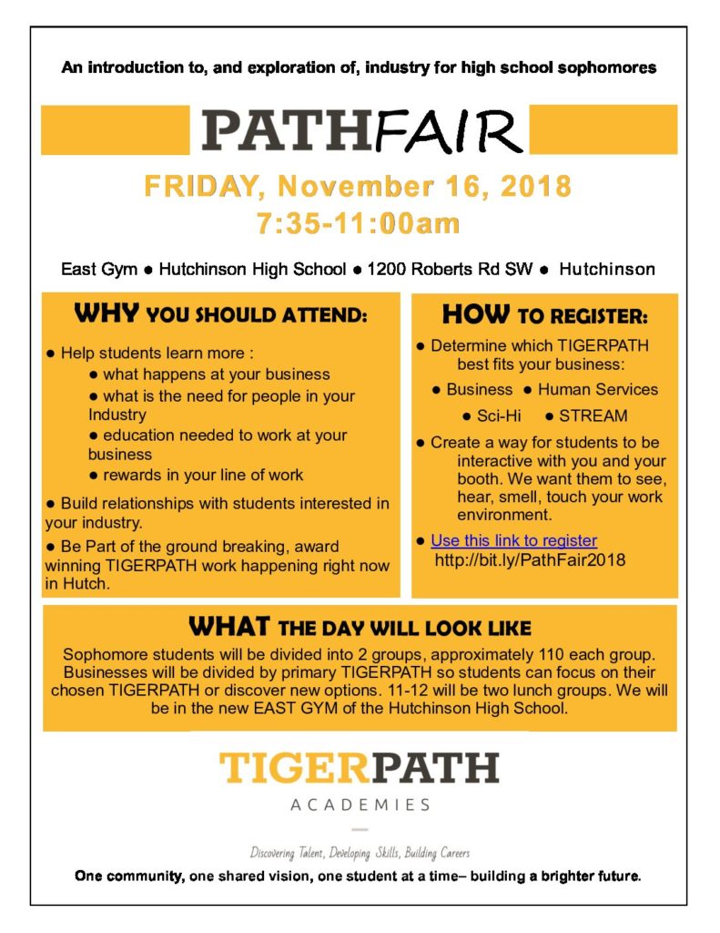 Path Fair for TigerPath Academies November 16 2018