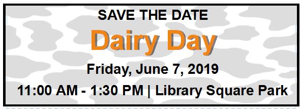 2019 Dairy Days Save the Date - June 7 2019