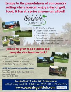 Oakdale Golf Club General Information for 2019
