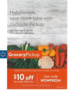 Walmart $10 off Grocery Pickup Flyer